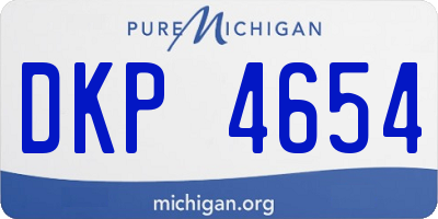 MI license plate DKP4654
