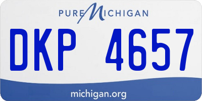 MI license plate DKP4657