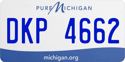 MI license plate DKP4662