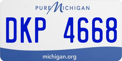 MI license plate DKP4668