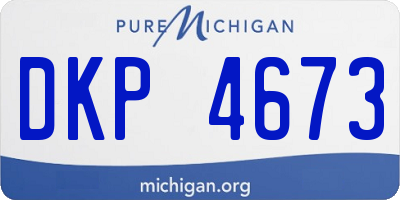 MI license plate DKP4673