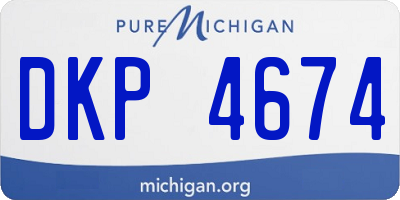 MI license plate DKP4674