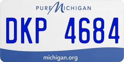 MI license plate DKP4684