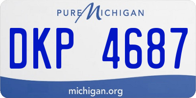 MI license plate DKP4687