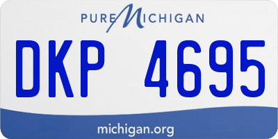 MI license plate DKP4695