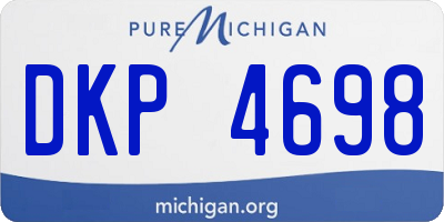 MI license plate DKP4698