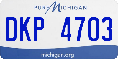 MI license plate DKP4703