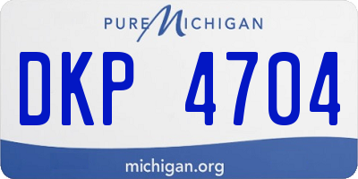 MI license plate DKP4704