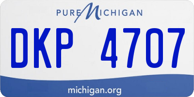 MI license plate DKP4707