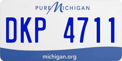 MI license plate DKP4711