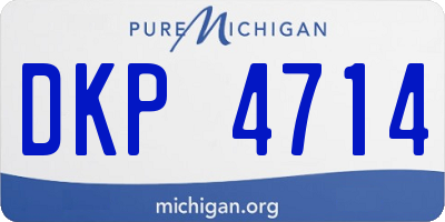 MI license plate DKP4714