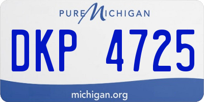 MI license plate DKP4725