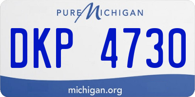 MI license plate DKP4730