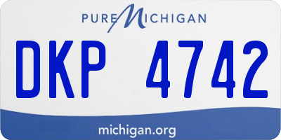 MI license plate DKP4742