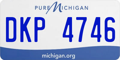 MI license plate DKP4746