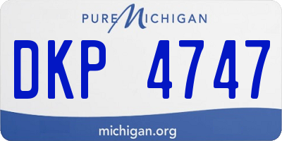 MI license plate DKP4747