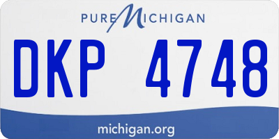 MI license plate DKP4748