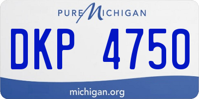 MI license plate DKP4750