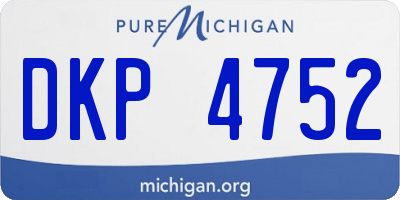 MI license plate DKP4752