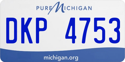 MI license plate DKP4753