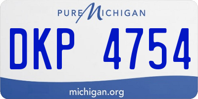 MI license plate DKP4754