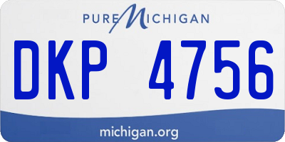 MI license plate DKP4756