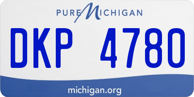 MI license plate DKP4780