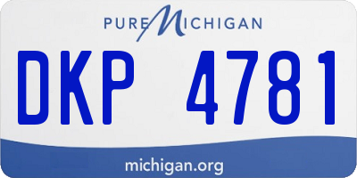 MI license plate DKP4781