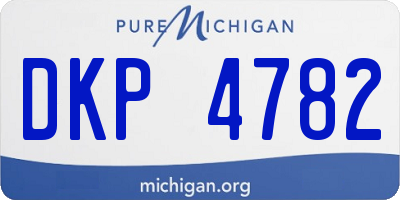 MI license plate DKP4782