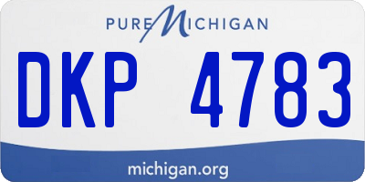 MI license plate DKP4783