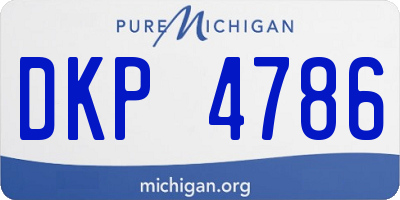 MI license plate DKP4786