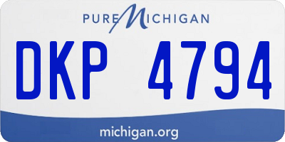 MI license plate DKP4794