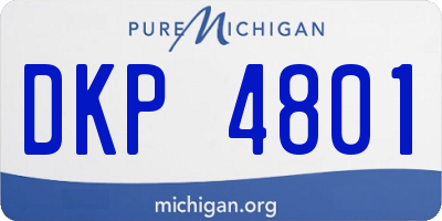 MI license plate DKP4801