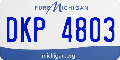 MI license plate DKP4803