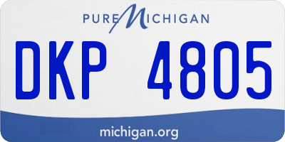 MI license plate DKP4805