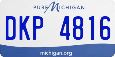 MI license plate DKP4816