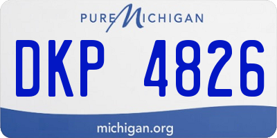 MI license plate DKP4826