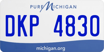 MI license plate DKP4830