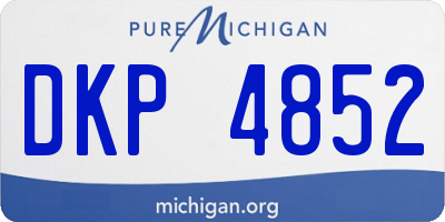MI license plate DKP4852