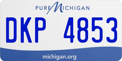 MI license plate DKP4853