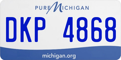 MI license plate DKP4868