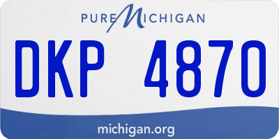 MI license plate DKP4870
