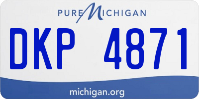 MI license plate DKP4871