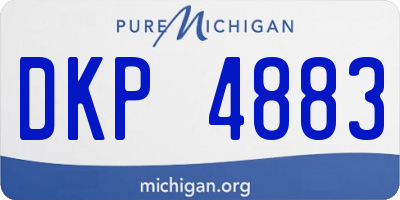 MI license plate DKP4883