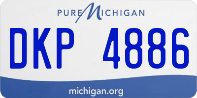 MI license plate DKP4886