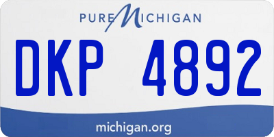 MI license plate DKP4892