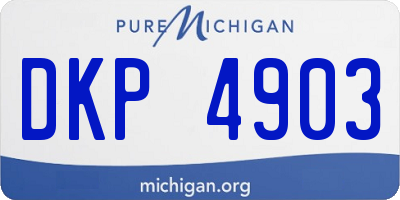 MI license plate DKP4903