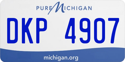 MI license plate DKP4907