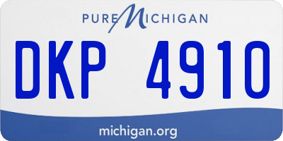 MI license plate DKP4910