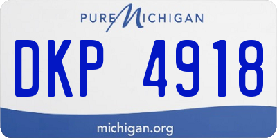 MI license plate DKP4918